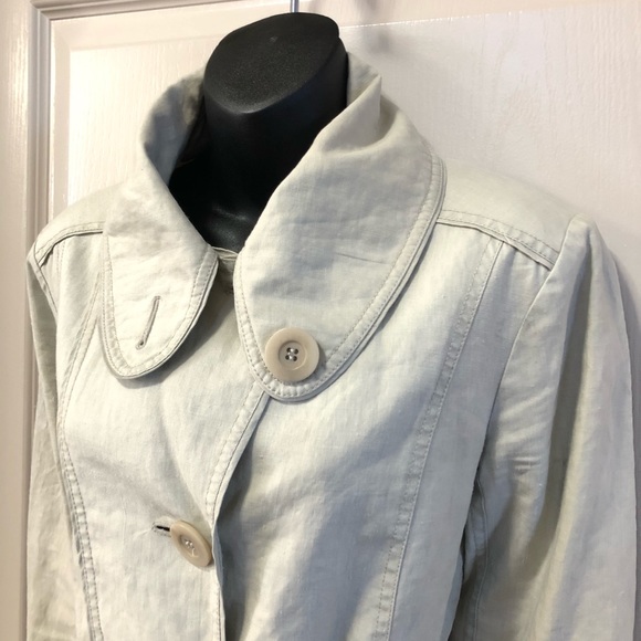 Wilfred linen trench coat sz M - Picture 3 of 8